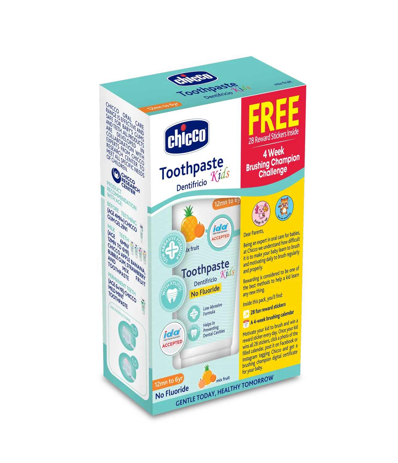 Mixed Fruit Toothpaste 12M to 6Y 50g Reward Pack