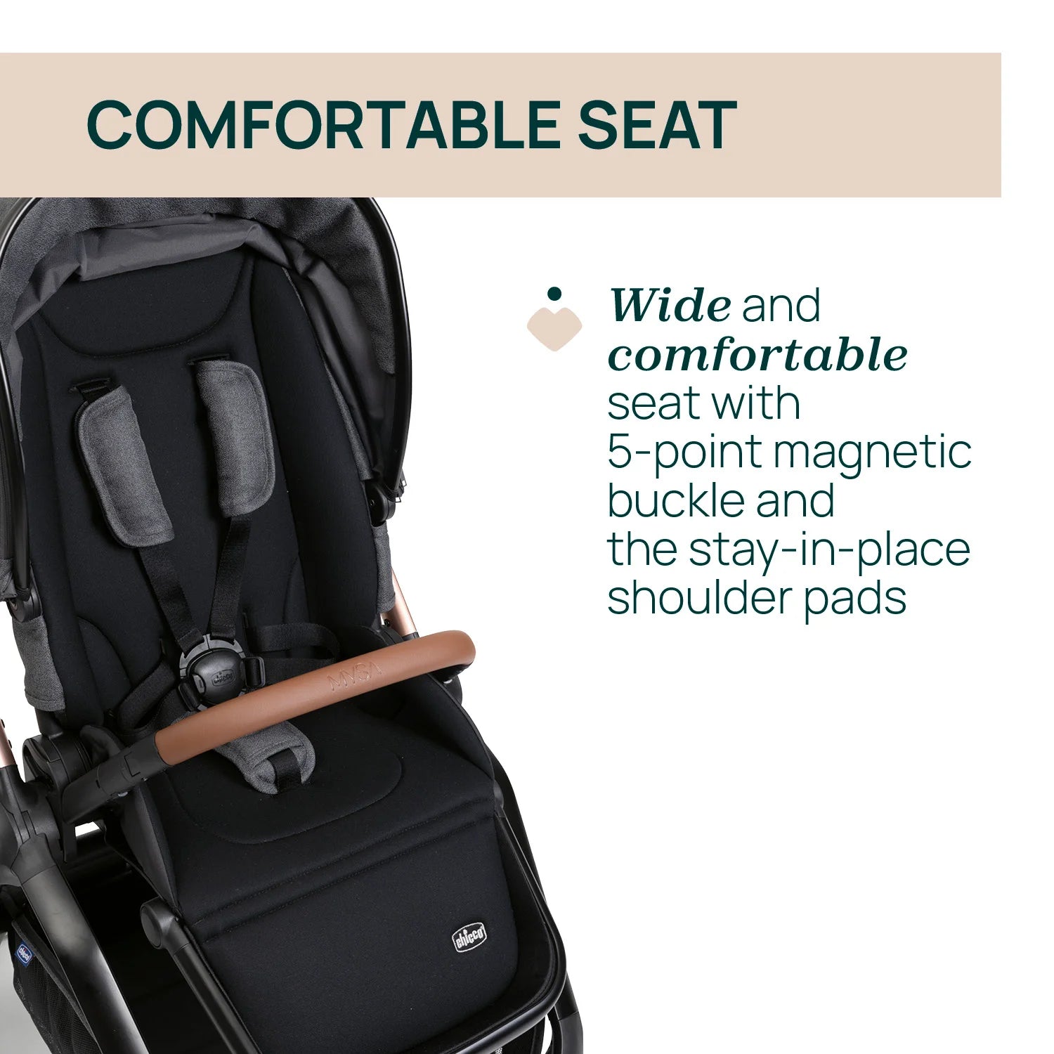 Mysa Stroller Black Satin