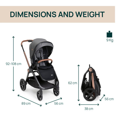 Mysa Stroller Black Satin