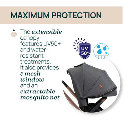 Mysa Stroller Black Satin