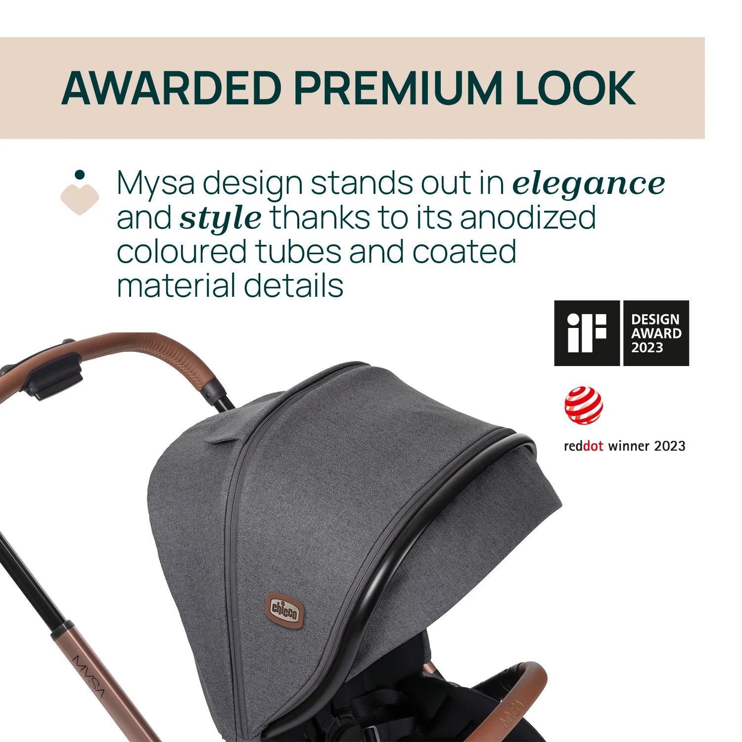 Mysa Stroller Black Satin