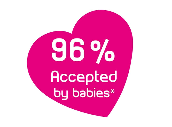 THE BREAST-LIKE SHAPE ALLOWS EASY BREAST FEEDING