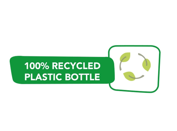 100% RECYCLED PLASTIC BOTTLES
