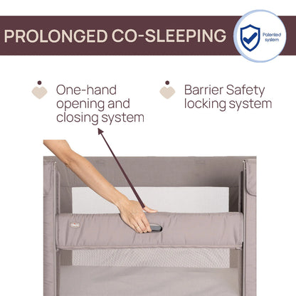 Next2Me Forever Co Sleeping Cot Almond