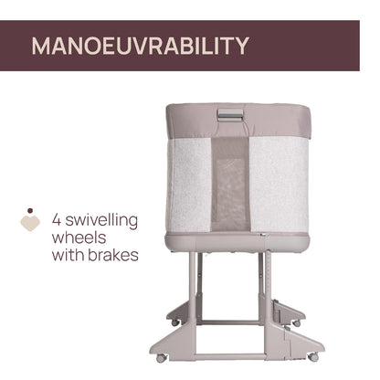 Next2Me Forever Co Sleeping Cot Almond