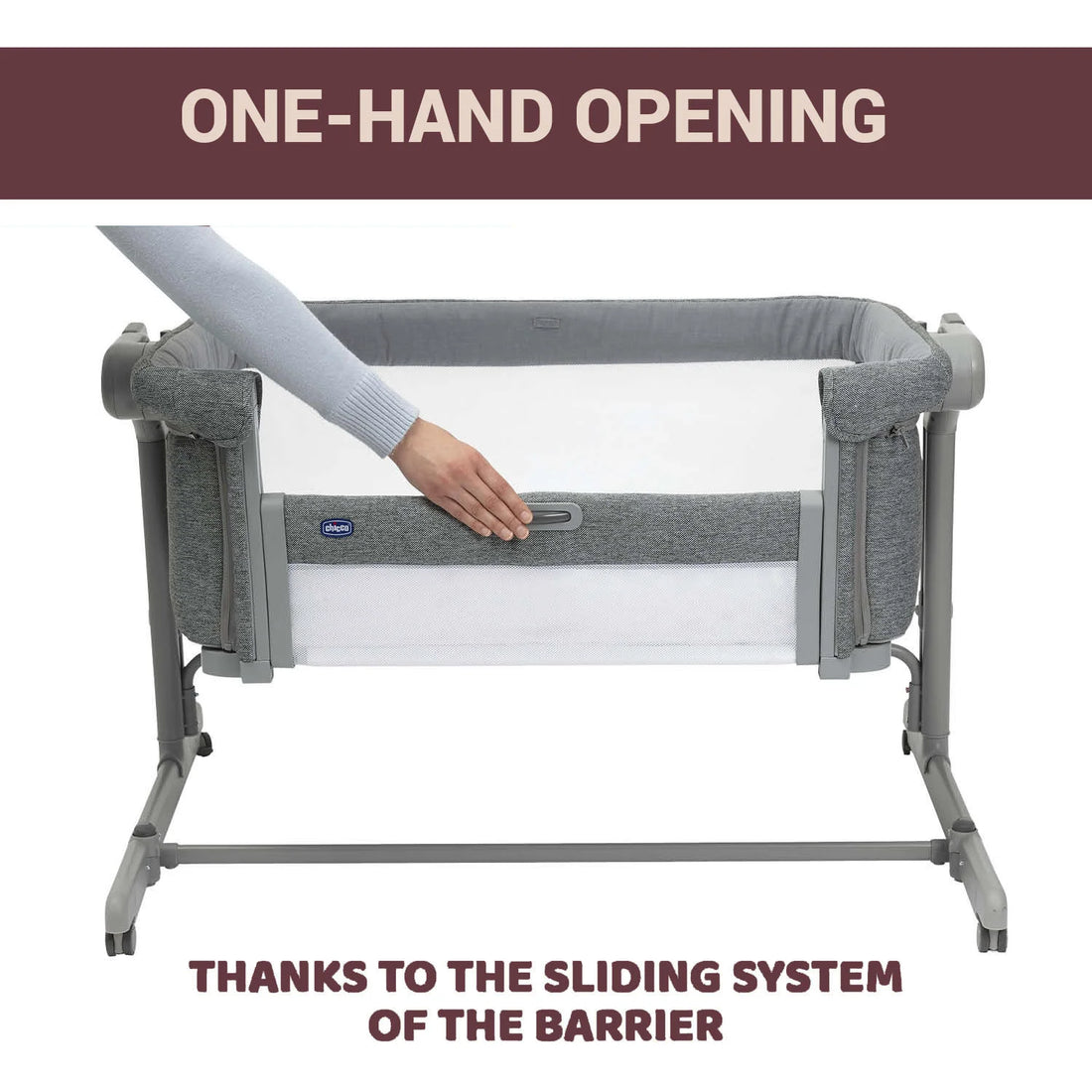 Next2Me Magic Evo Co Sleeping Crib Dark Grey