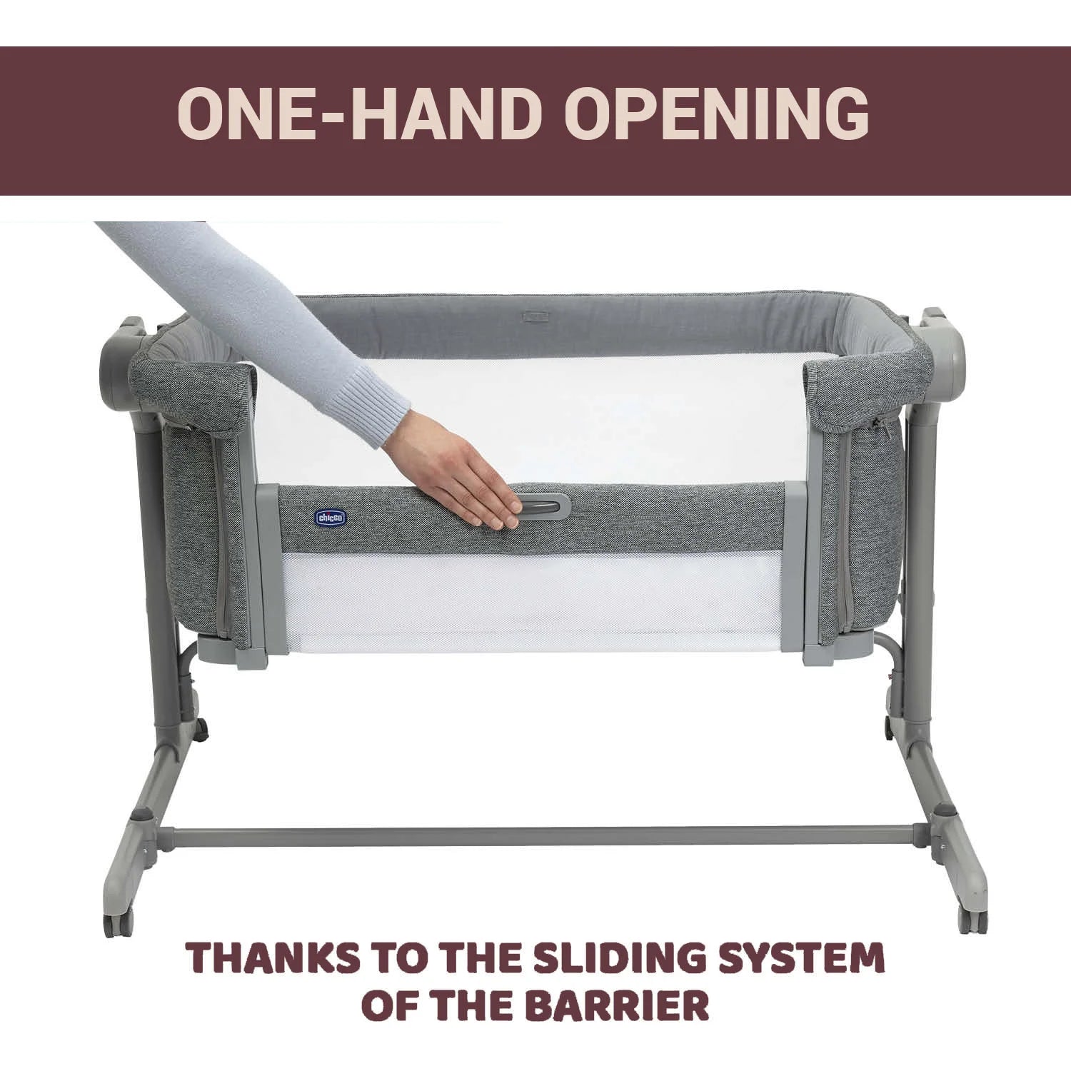 Next2Me Magic Evo Co Sleeping Crib Dark Grey