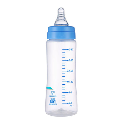 Nourish Plus Fast Flow Baby Bottle 240ml 6M+ Blue