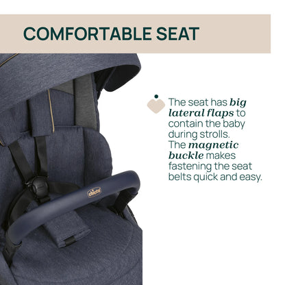 One4Ever Lounge Stroller Denim Shine