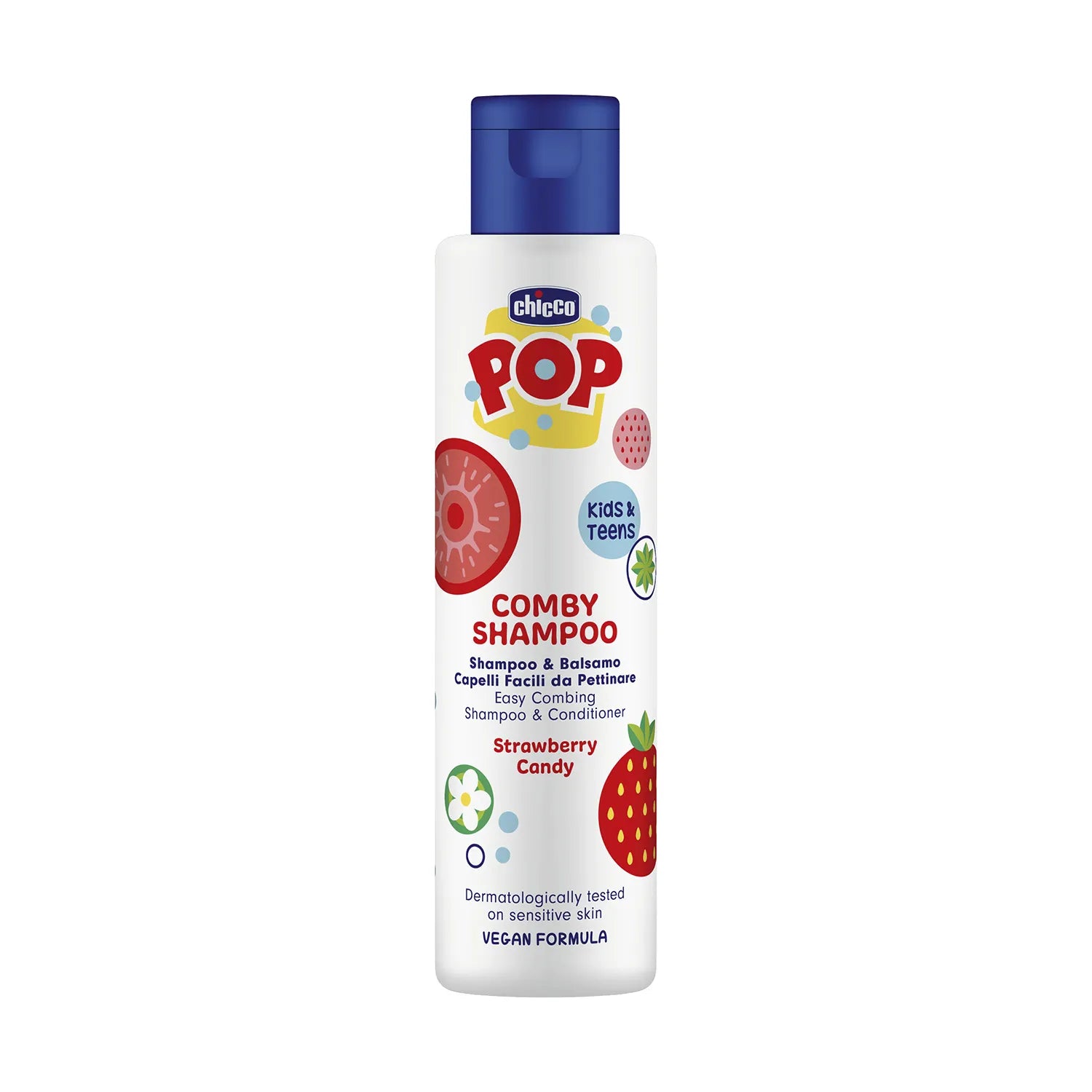 POP Strawberry 2 in 1 Comby Shampoo &amp; Conditioner 250 ml (6 Years+)