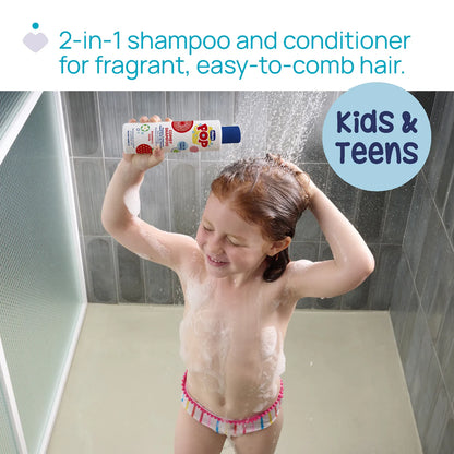 POP Strawberry 2 in 1 Comby Shampoo &amp; Conditioner 250 ml (6 Years+)