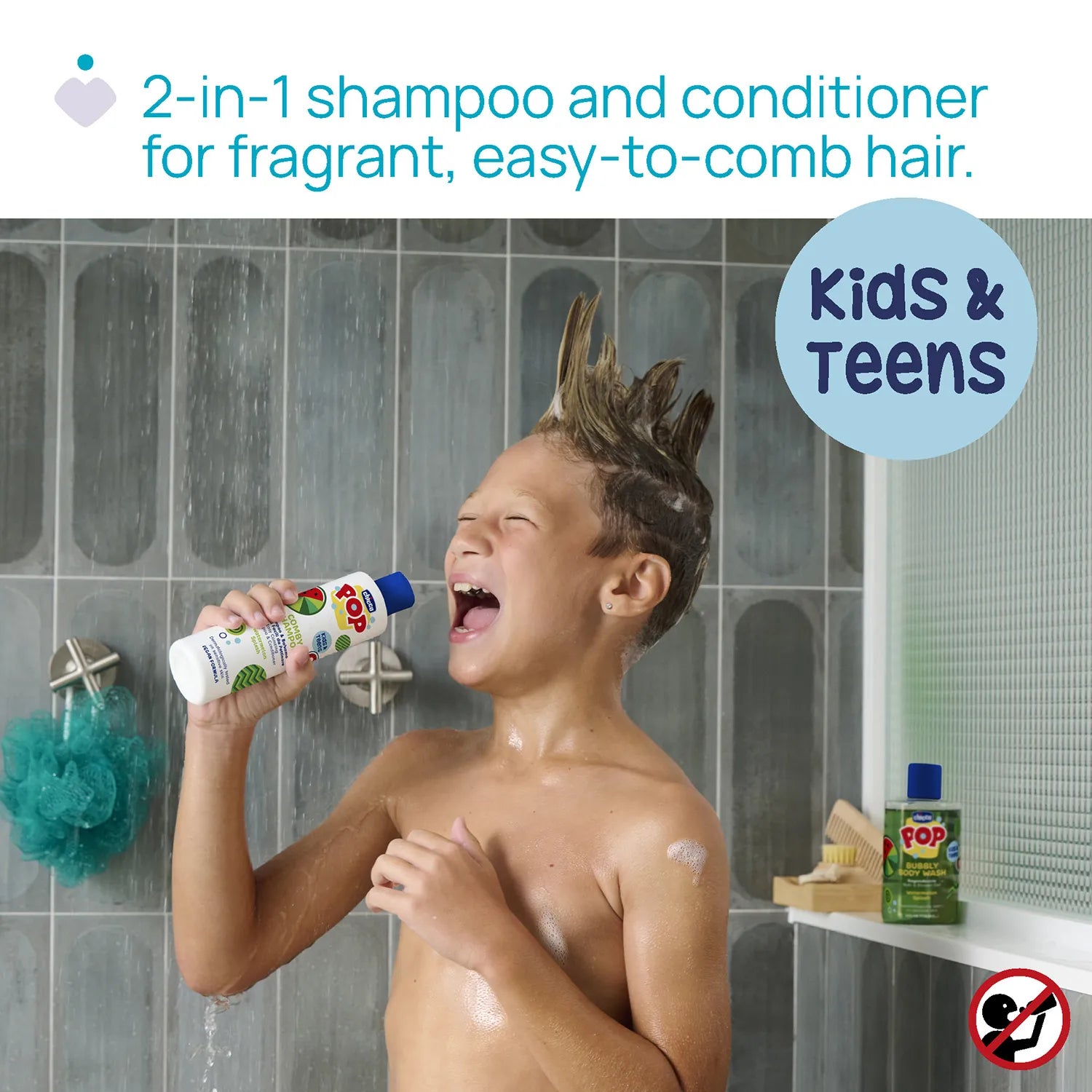POP Watermelon Splash 2 in 1 Shampoo &amp; Conditioner 250 ml (6 Years+)