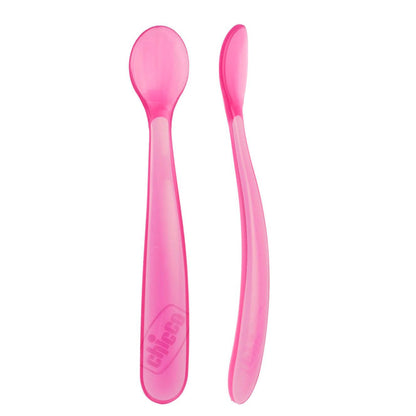 Soft Silicon Spoon BiPack Girl 6M+