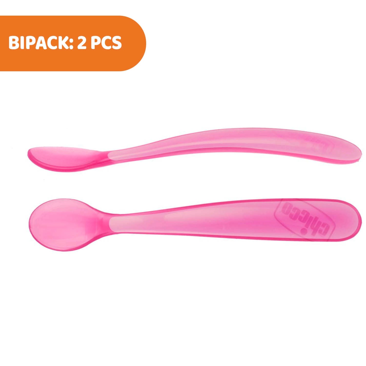 Soft Silicon Spoon BiPack Girl 6M+