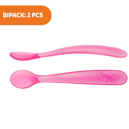 Soft Silicon Spoon BiPack Girl 6M+