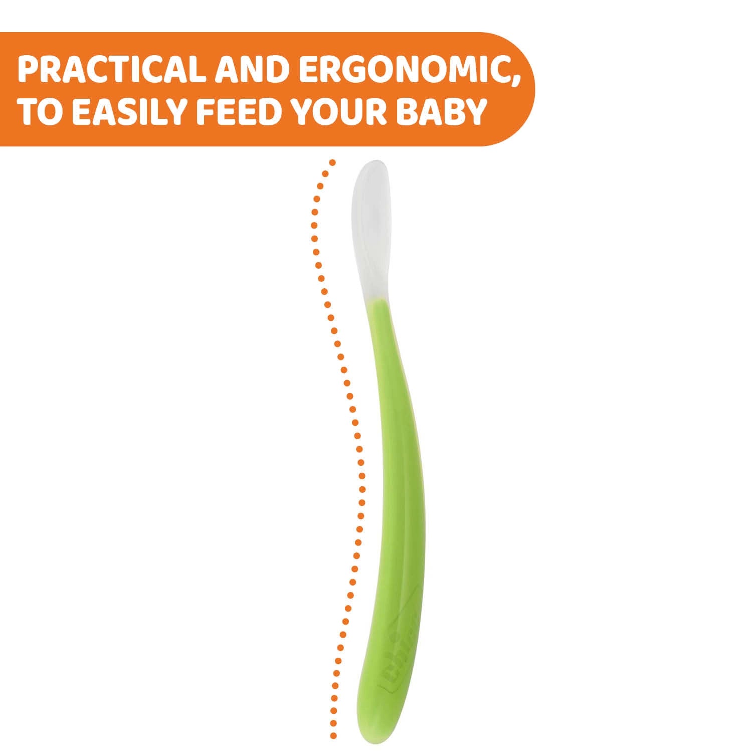 Soft Silicone Spoon 6M+ Green Up