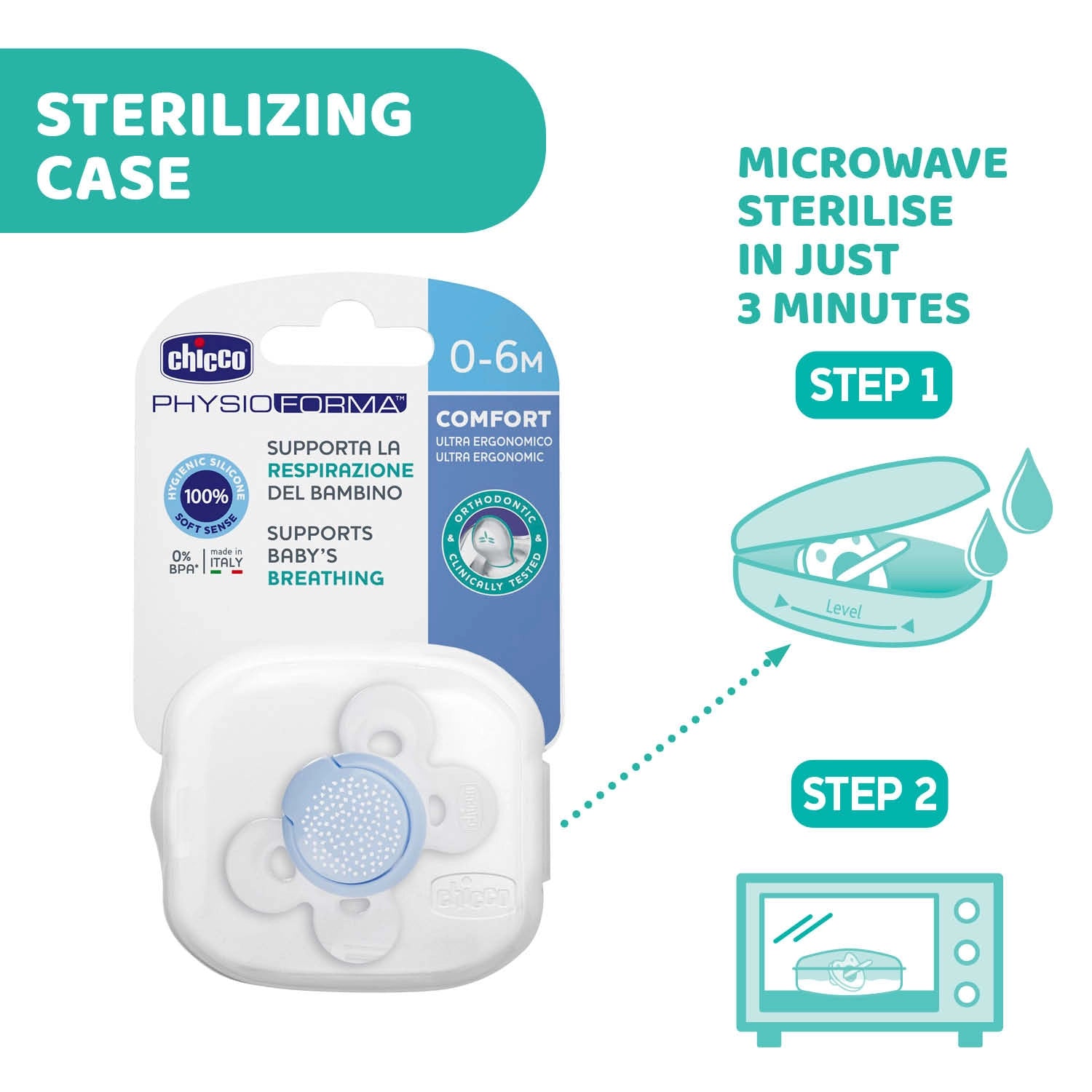 Soother Physio Comfort Blue 2 to 6M 1Pc