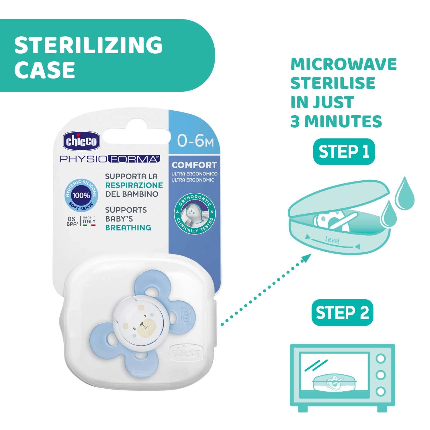 Soother Physio Comfort Blue 2 to 6M 1Pc