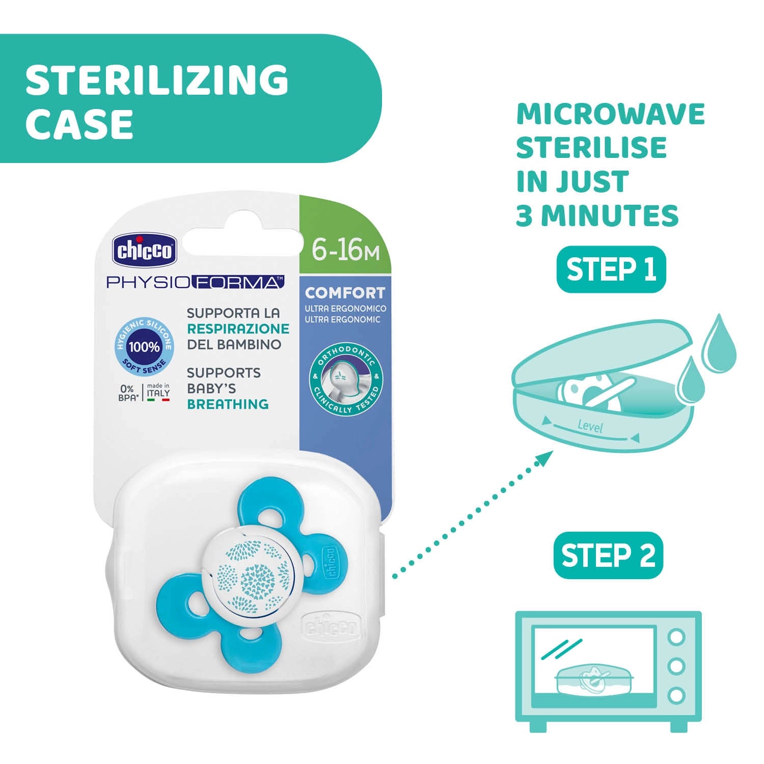 Soother Physio Comfort Blue 6 to 16M 1Pc