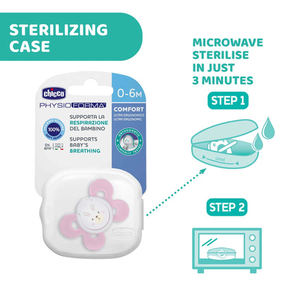 Soother Physio Comfort Pink 2 to 6M 1Pc