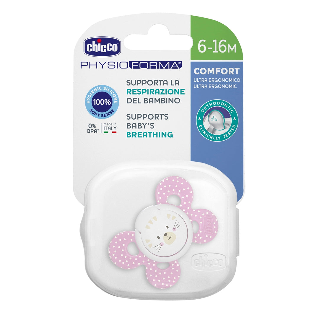 Soother Physio Comfort Pink 6 to 16M 1Pc