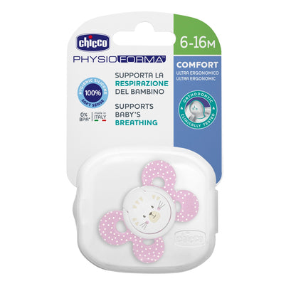 Soother Physio Comfort Pink 6 to 16M 1Pc