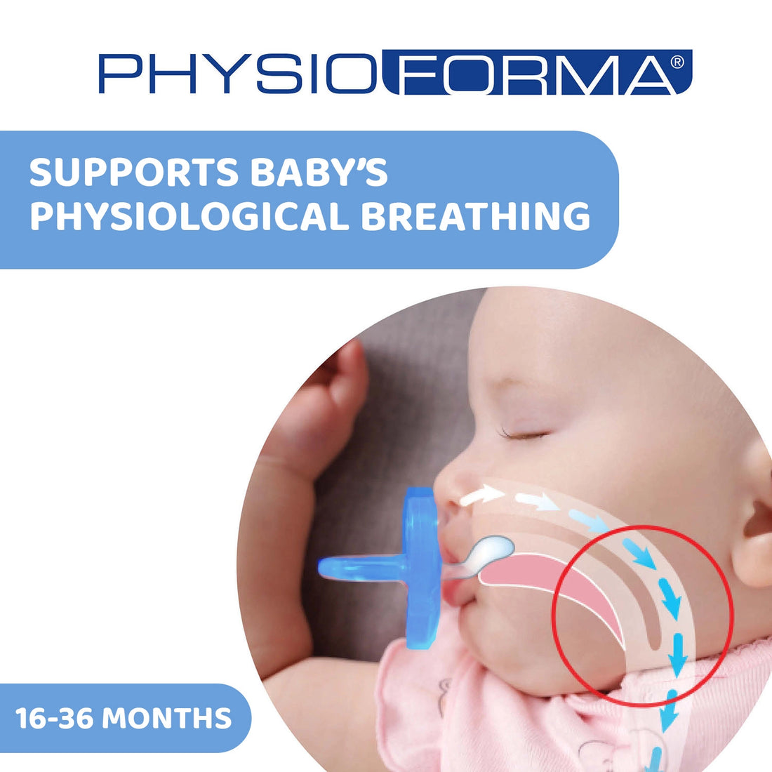 Soother Physio Soft Blue 16 to36M 1Pc