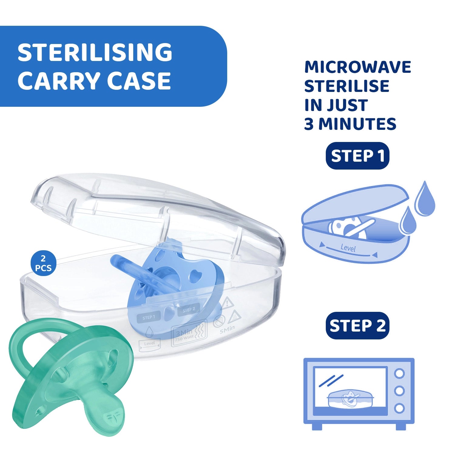 Soother Physio Soft Blue 6 to 16M 2Pcs