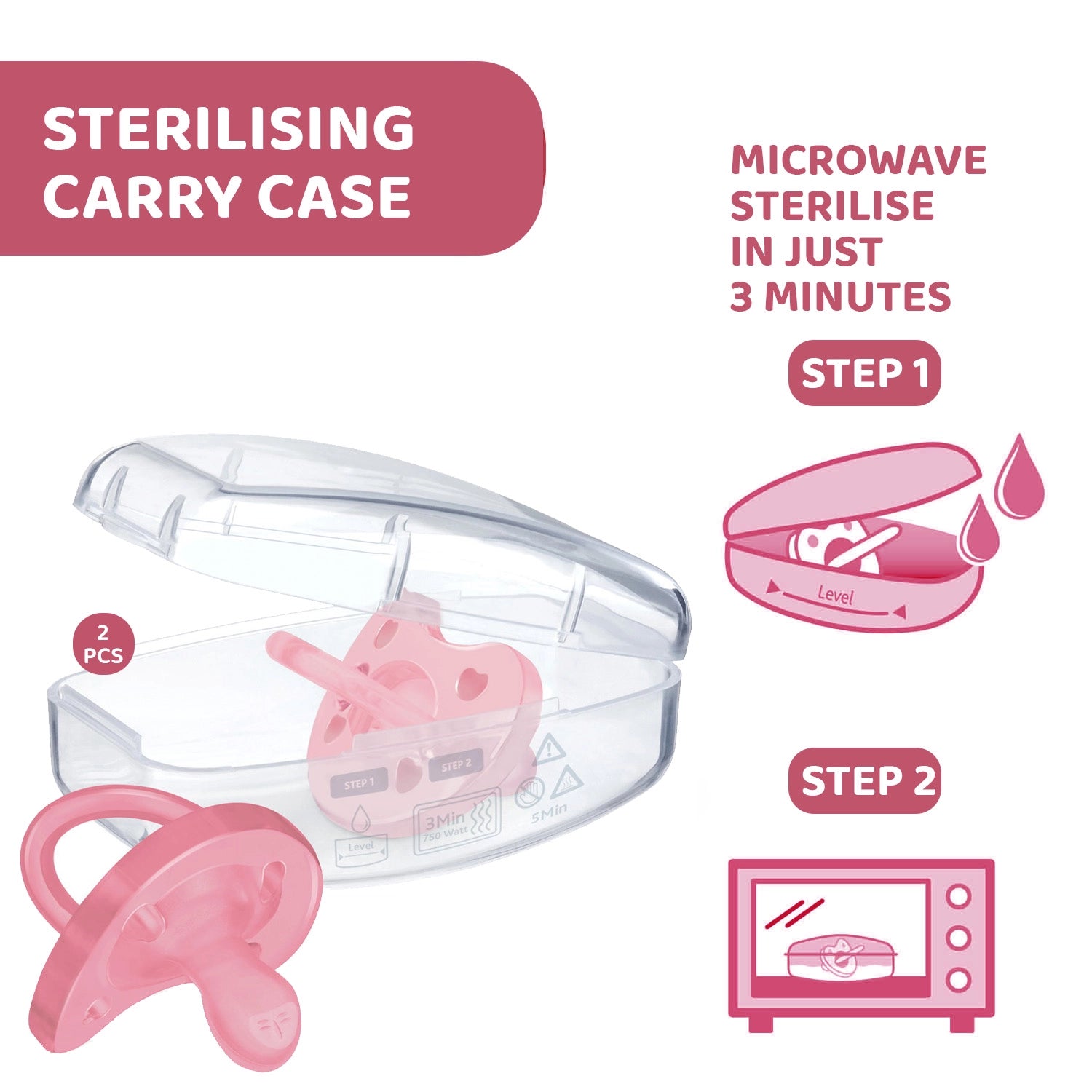 Soother Physio Soft Pink 6 to 16M 2Pcs