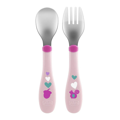 Sport Cup 14M+ and Metal Cutlery 18M+ (Pink)