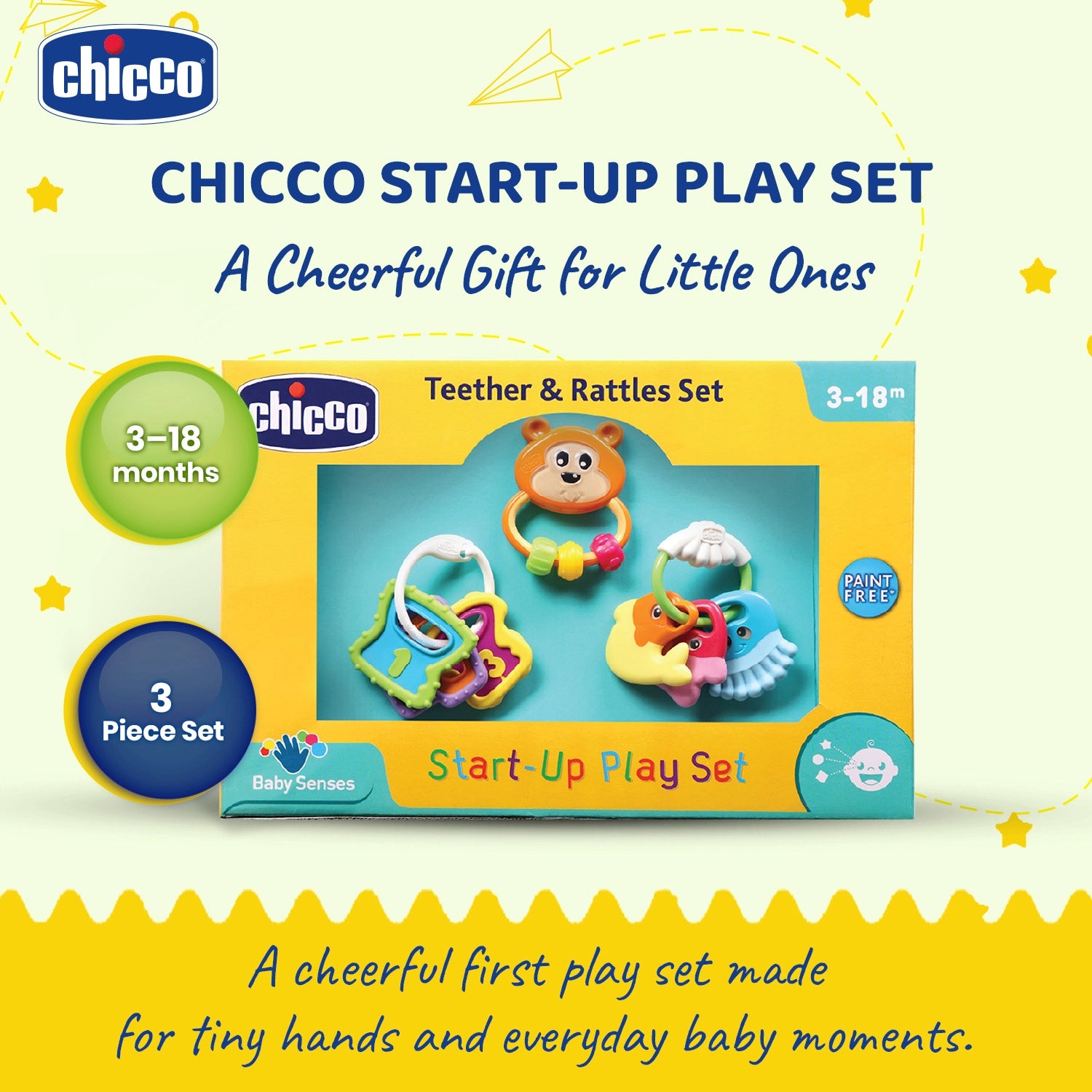 Start Up Play Rattle Gift Set 3 Pcs