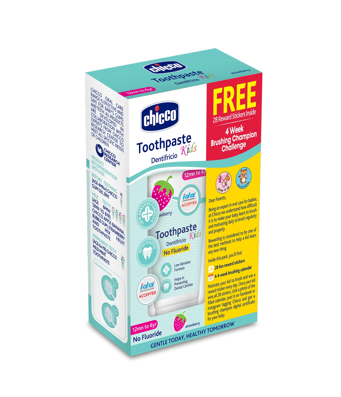 Strawberry Toothpaste 12M to 6Y 50g Reward Pack