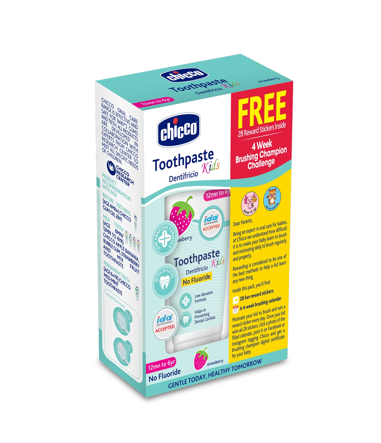 Strawberry Toothpaste 12M to 6Y 50g Reward Pack