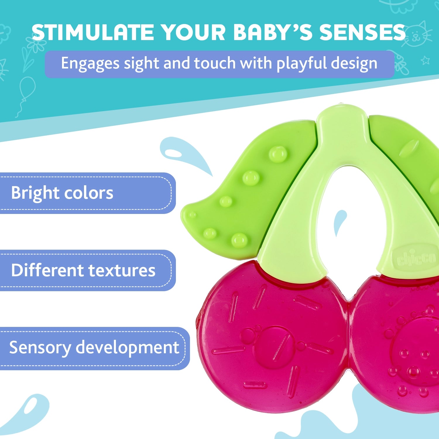 Teether Refreshing Cherry Pink 4M+ 1Pc