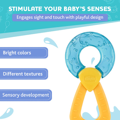 Teether Refreshing Ring Handle Blue 4M+ 1Pc