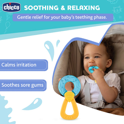 Teether Refreshing Ring Handle Blue 4M+ 1Pc