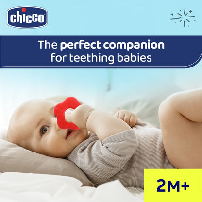 Teether Supersoft Star 2M+ 2Pc Red &amp; Green