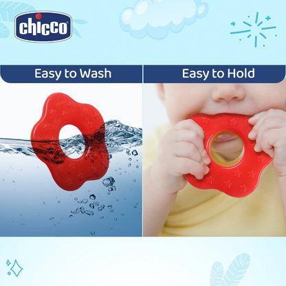 Teether Supersoft Star 2M+ 2Pc Red &amp; Green