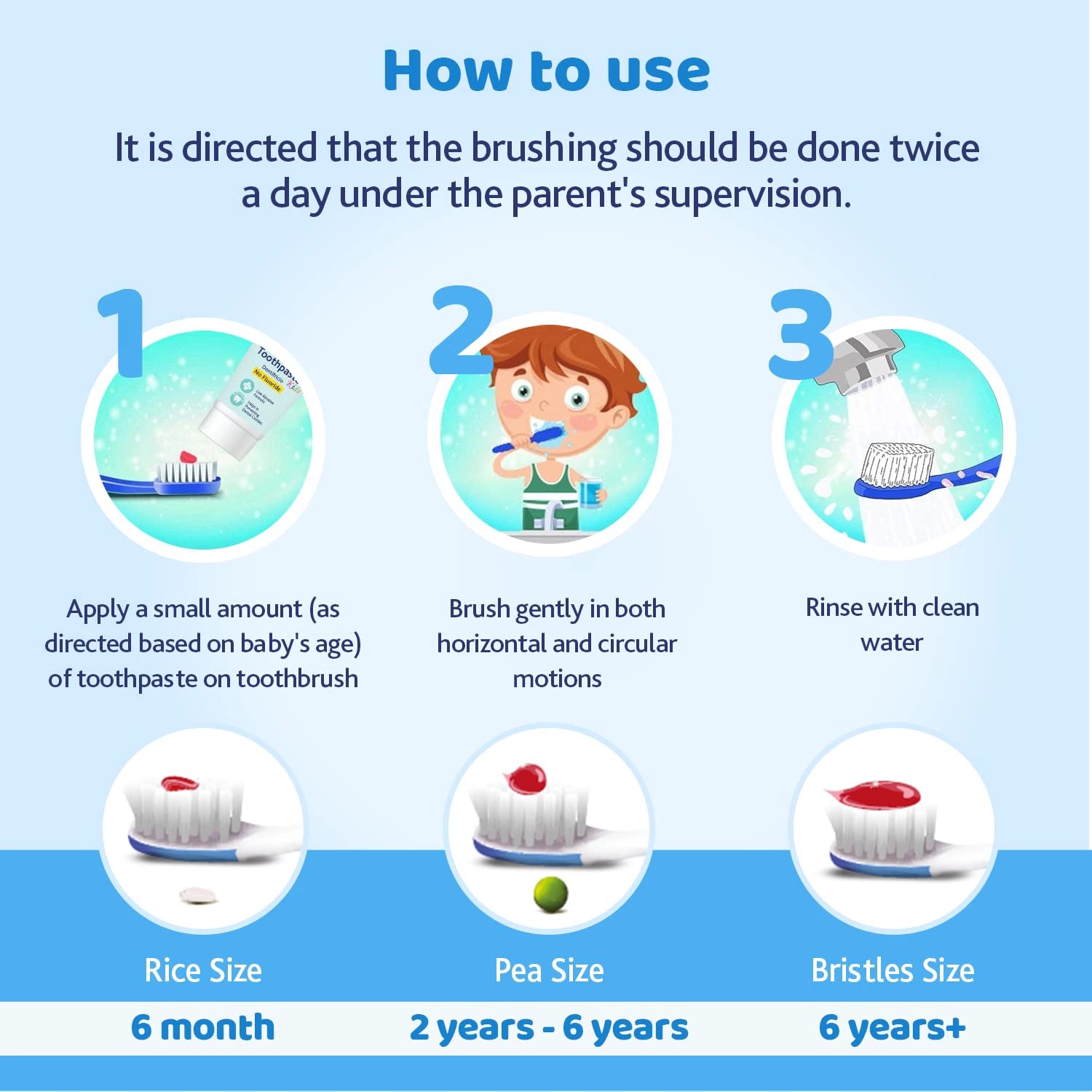 Toothbrush Blue 3Y to 8Y