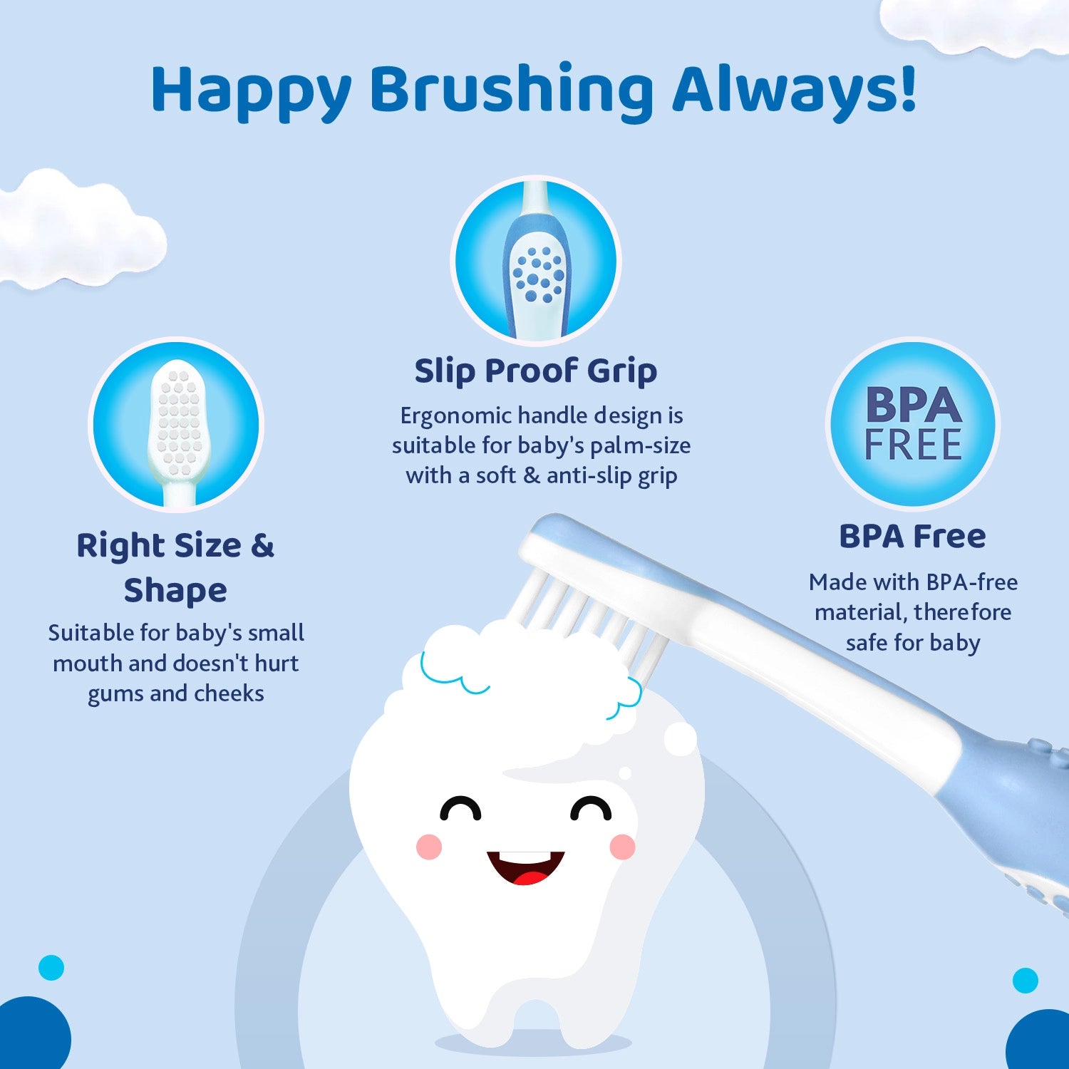 Toothbrush Blue 6M to 36M