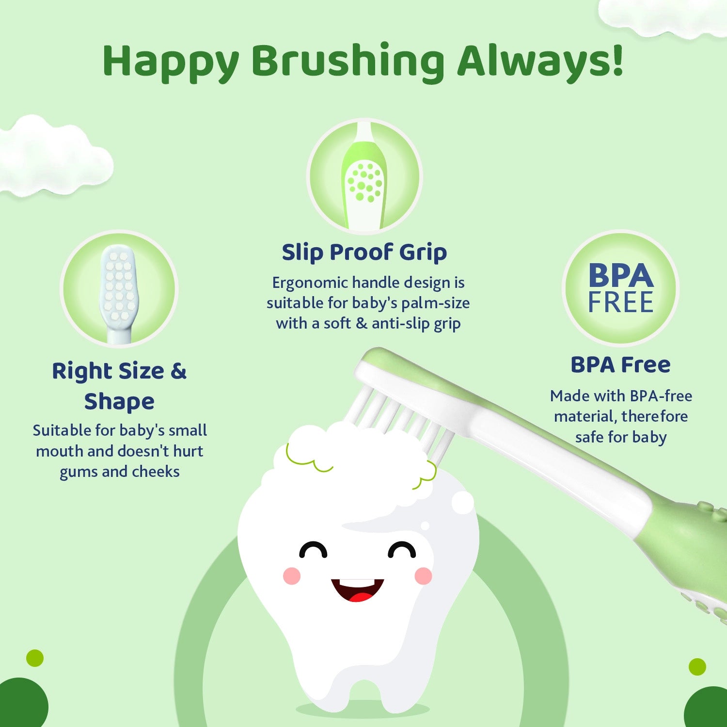 Toothbrush Green 6M to 36M
