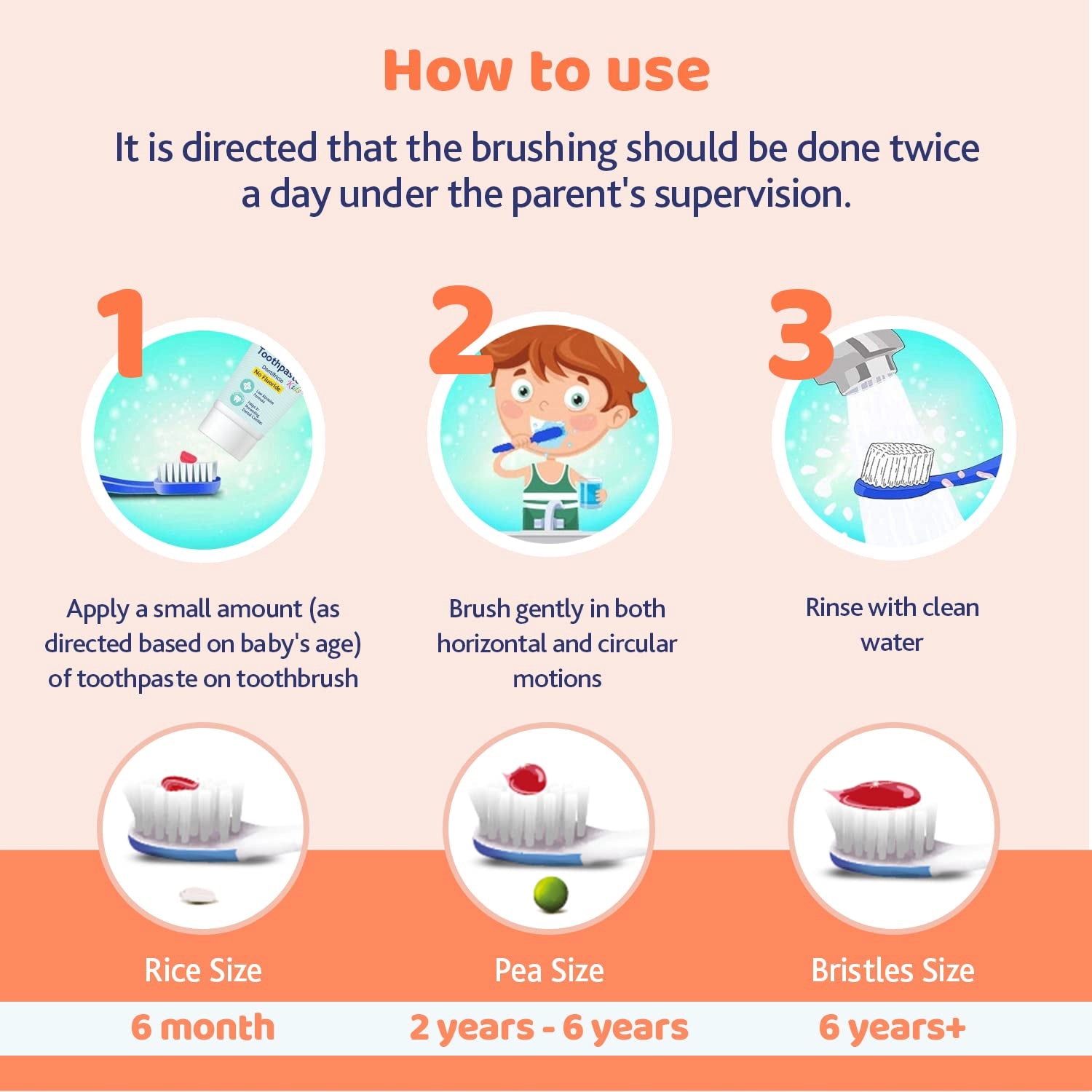 Toothbrush Orange 3Y to 8Y