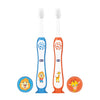 Toothbrush Set 3Y to 8Y Blue and Orange Pack of 2