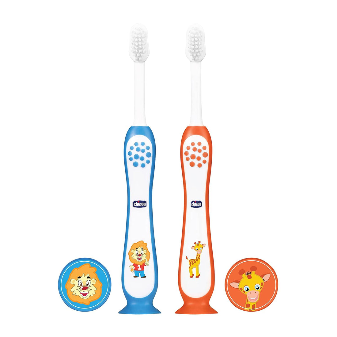 Toothbrush Set 3Y to 8Y Blue and Orange Pack of 2