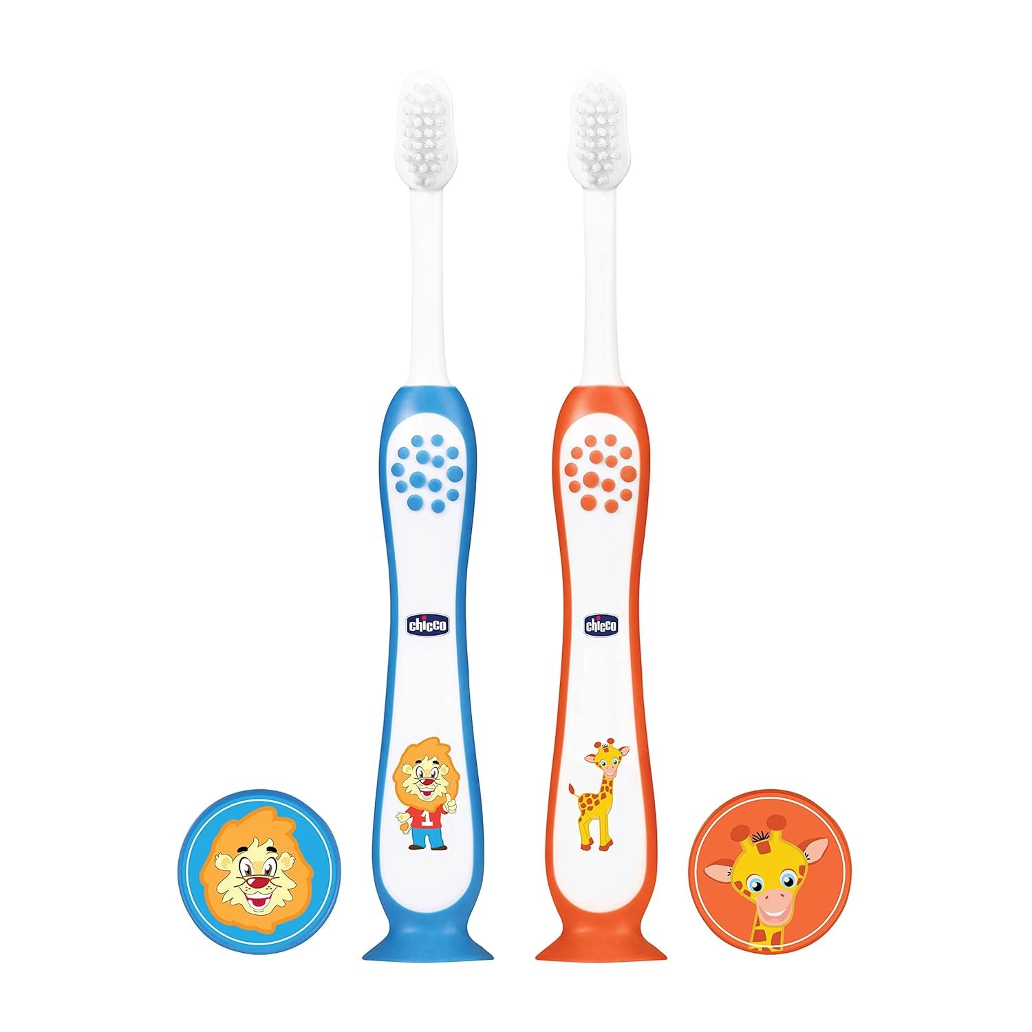 Toothbrush Set 3Y to 8Y Blue and Orange Pack of 2