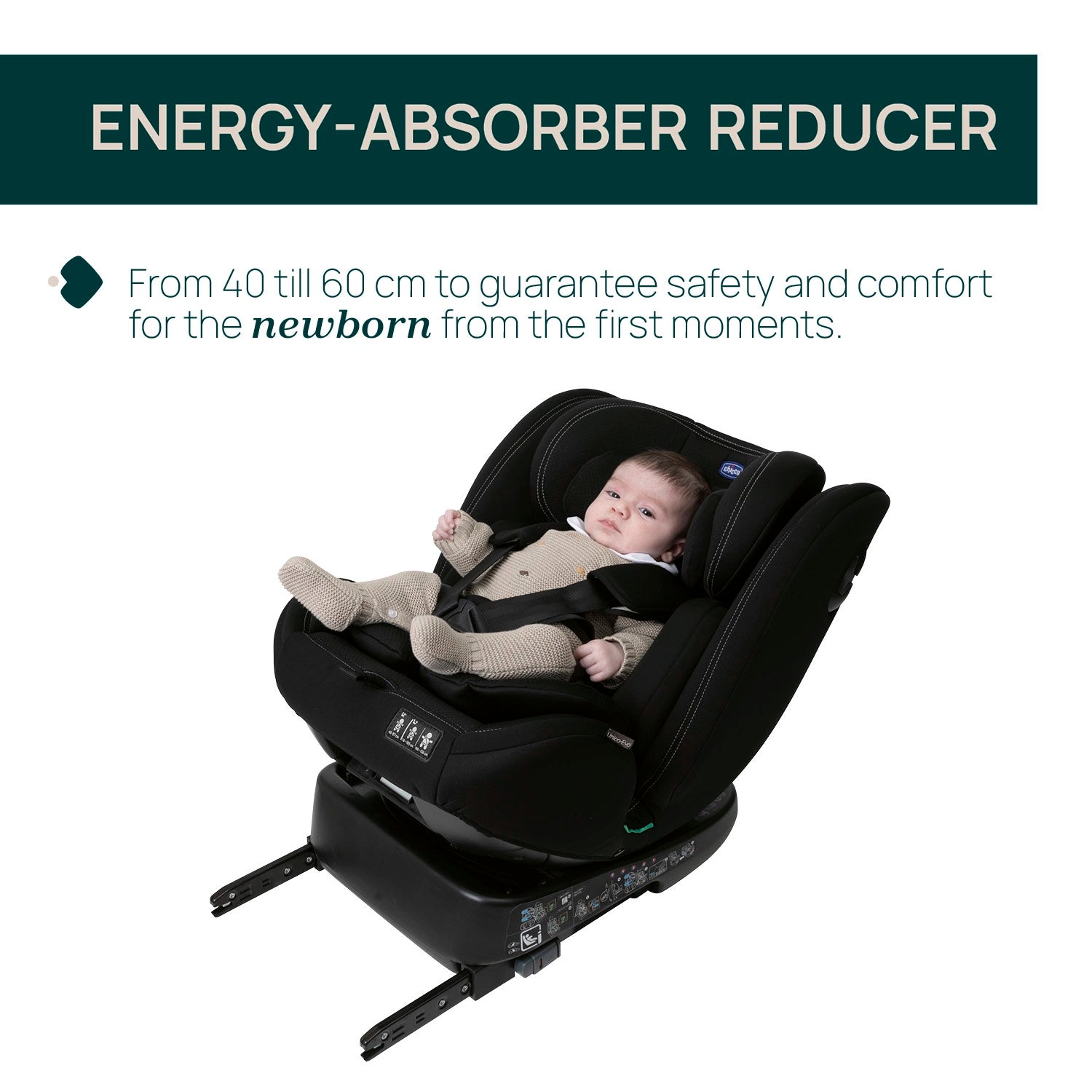 Unico Evo I Size Baby Car Seat Black