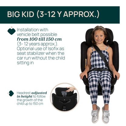 Unico Evo I Size Baby Car Seat Black