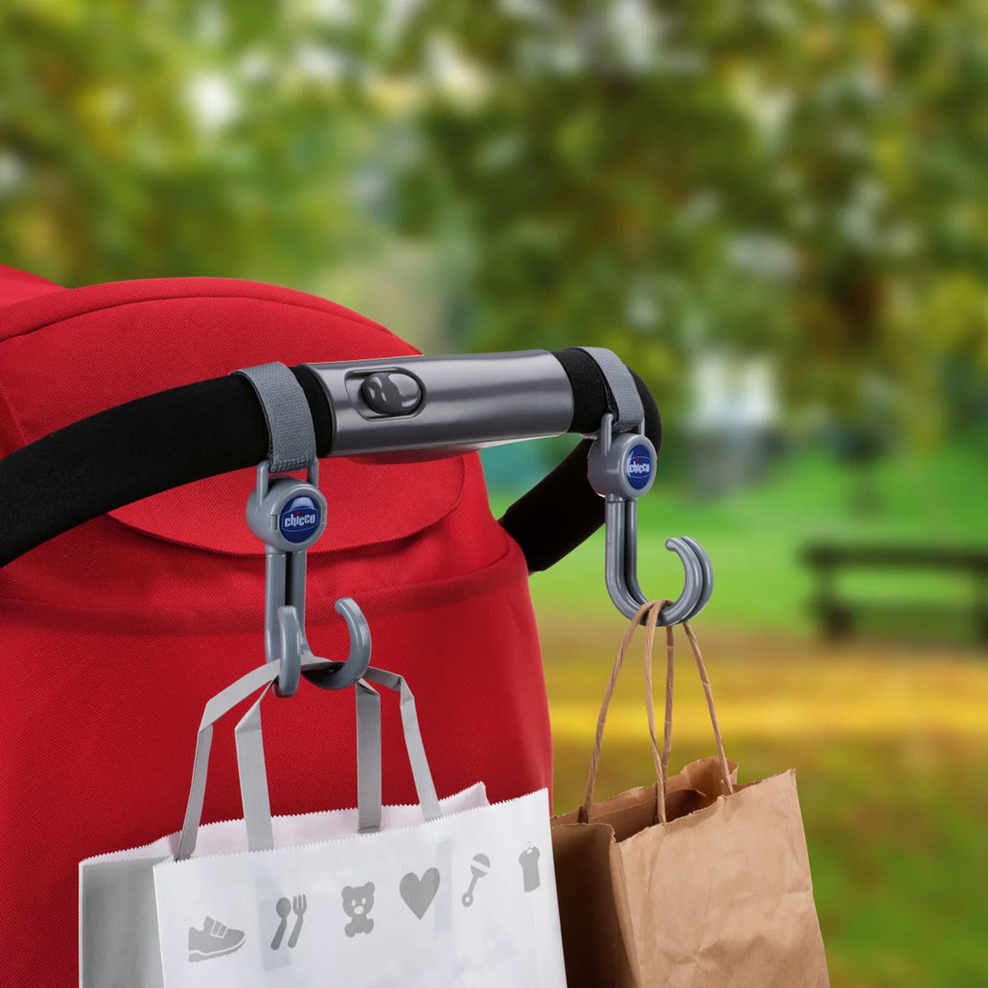 Universal Double Hooks for Stroller