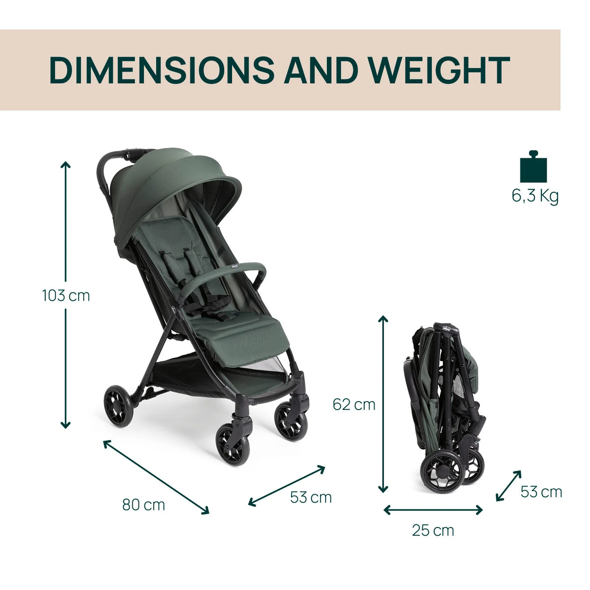 Chicco Urbino Stroller Evergreen
