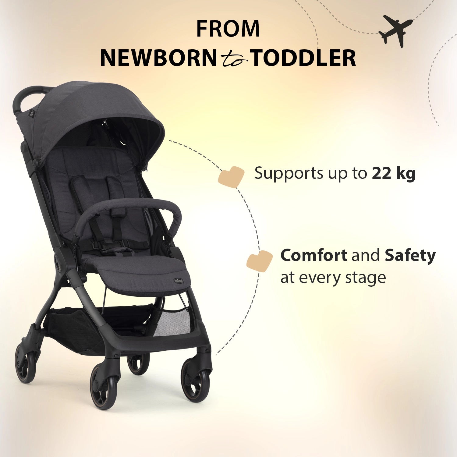chicco stroller age limit Chicco We 2 Stroller Ebony Black- Cabin & Travel Friendly – Chicco India